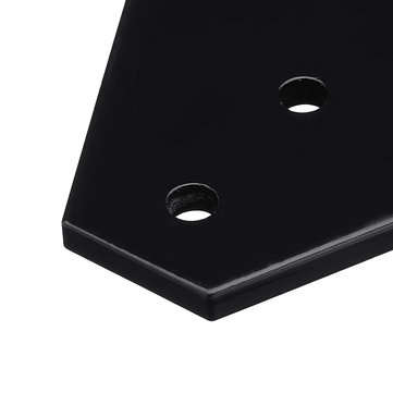 Machifit Black 5 Holes Aluminum Profile Corner Bracket 90 Degree L Type Outside Tee Joint Plate for