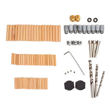 Wnew Woodworking Dowel Jig Set Drill Guide Locator Dowelling Jig Master Kit for 6/8/10mm Dowels