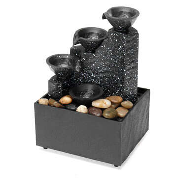 Electric Modern Tabletop Water Fountain USB Powered Water Fountain Ornament For Home Bedroom Living