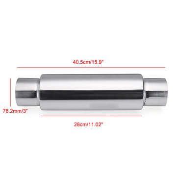 Universal Turbo Exhaust Muffler Resonator 304 Stainless Steel 3 Inch Inelt 3 Inch Outlet