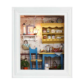CUTEROOM DIY Doll House Cottage Long Holiday Series Toy Gift Indoor Toys (NUMBER: B)