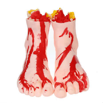1 Pair of Hands/Feet Vinyl Halloween Horror Broken Hands Realistic Scene Decoration P... (LETTER: B)