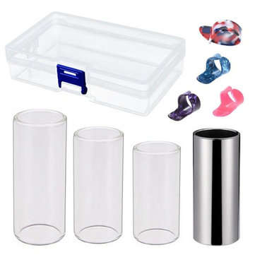 Professional Guitar Tuning Tool Kit with Stainless Steel Slider Glass Slide Bar  Guitar Picks
