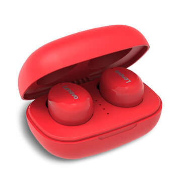 New Lenovo H301 bluetooth 5.0 TWS Earbuds HiFi Stereo Touch Control Noise Cancelling... (COLOR: RED)