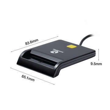 Zoweetek EMV USB Smart Card Reader CAC Common Access Card Reader ISO 7816 for SIM/ATM/IC/ID Card