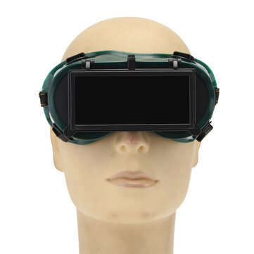 Industrial Welding Goggles Head Clamshell Protection Glasses Mask Green Square