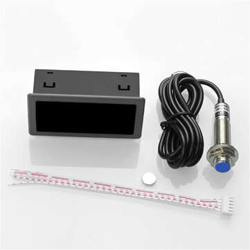 High Precision Digital Frequency Tachometer 0.56" 4 LED DC 8-15V Car Motor Speed Meter RPM Speed Tes