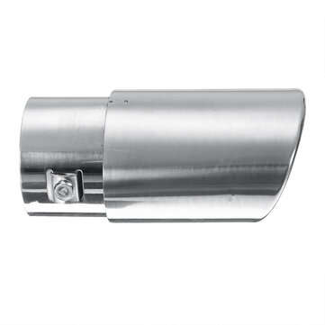 63mm Universal Pipe Exhaust Muffler Bent Tip End Stainless Steel Tail Pipe