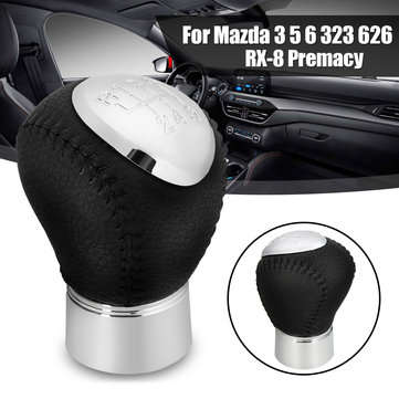 6 Speed Car Gear Shift Shifter Knob Lever PU For Mazda 3 5 6 323 626 RX-8 MPV 5