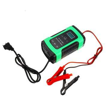 Enusic 12V 6A Pulse Repair LCD Battery Charger For Car Motorcycle Lead Acid Battery Agm Gel Wet