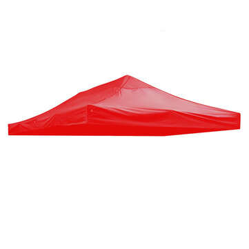 10x15ft Gazebo Canopy 420D Sun Replace Canopy Top Replacement Tent Patio Garden Canopy (COLOR.: RED)