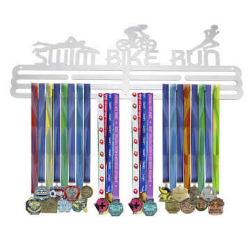 Stainless Steel Medals Swim Bike Run Hanger Metal Display Rack Holder Screws