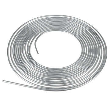 25ft Brake Pipe Copper Line 3/8`` OD Steel Zinc Silver Brake Line Fuel Tubing Kit