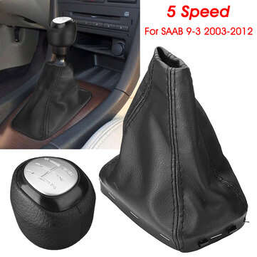 5 6 Speed Gear Shift Knob Gaiter Boot 55566206 55353898 For SAAB 9-3 93 (03-12) (SPEED: 5SPEED)