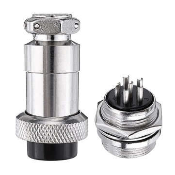 GX20 6 Pin 20mm Male & Female Wire Panel Circular Connector Aviation Socket Plug