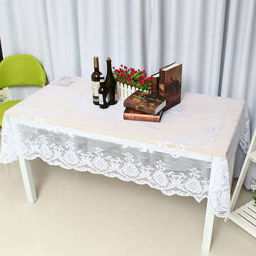 Lace Tablecloth White Vintage Large Table Cloth Cover Wedding Party Decor 1.4 x 2m