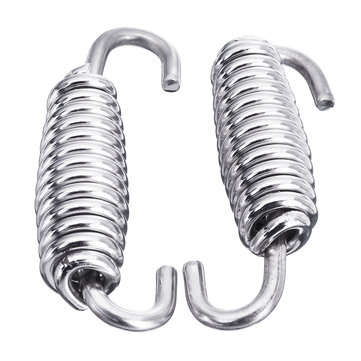 2pcs 40mm Stainless Steel Exhaust Muffler Springs Expansion Chambers Manifold Link Pipe