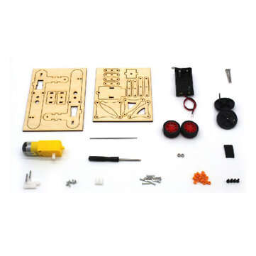 DIY STEAM RC Robot Walking Wooden Assembled Robot Toy Kit
