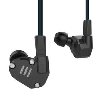 KZ ZS6 HiFi 8 Driver Earphone Dual Balanced Armature D... (TYPE: WITHOUT-MICROPHONE | COLOR.: BLACK)