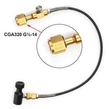 CO2 Cylinder Refill Adapter With Connection W21.8-14/CGA320 For Soda Club Stream (TYPE: 2)