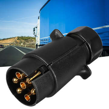 7 Pin Adapter Connector Socket Trailer 12V Towbar Towing Electric Converter N Type Waterproof