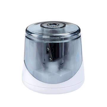 Electric Pencil Sharpener USB Charging Battery Powered Dual Po... (POWER BY: BATTERY | COLOR: WHITE)