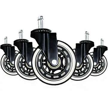 5PCS Office Chair Caster Wheels 2/2.5/3 Inch Swivel... (INCH: 2INCH | STEM DIAMETER*LENGTH: 11X22MM)