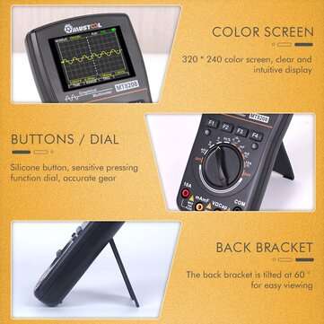 MUSTOOL MT8208 Intelligent Graphical Digital Oscilloscope Multimeter 2 in 1 With 2.4 Inches Color Sc