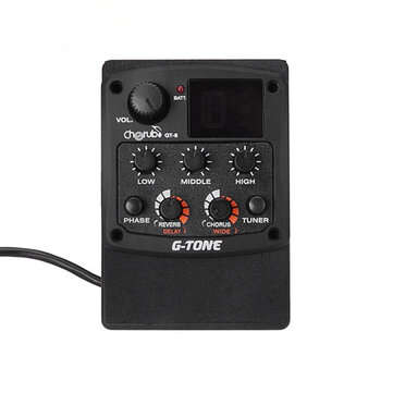 Cherub GT-6 Acoustic Guitar Preamp Piezo Pickup Reverb Delay Chorus 3 Band EQ Equalizer LCD Tuner Ef