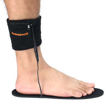 WARMSPACE Electric Heated Shoe Insole Foot Warmer Heater Feet Warm Socks Boot + 2 Battery