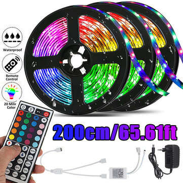 4*5M 2835SMD RGB LED Strip Light + 44Keys Remote Control for Ind... (PLUG: USPLUG | WATERPROOF: YES)