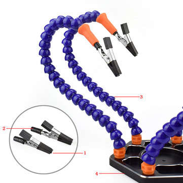 NEWACALOX Soldering PCB Holder Tool Six Arms Helping Hands Third Hand Crafts Repair Helping Welding