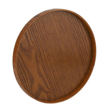 Wooden Tea Round Plate Hand-made Natural Fruit Food Tableware Serving Tray Solid Food Plate