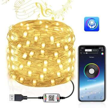 2/5/10/12/15/20M Christmas Tree Fairy Light String Party Lights Waterproof RGB Lamp (LENGTH: 20M)