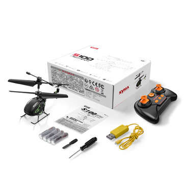 SYMA S100 3CH 2.4Ghz Remote Control Intelligent Fixed Height Mini Helicopter Children`s Toys