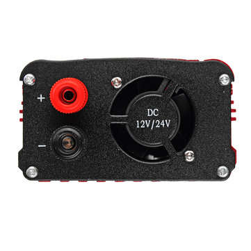 DOXIN Power Inverter 2000W Peak Modified Sine Wave Converter DC 12V/24V To AC 220V USB Plug Port