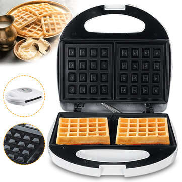 2 Type Electric Panini Press Sandwich Waffles Maker Grill Cake Panini Pancake Machine + Nonstick Gri