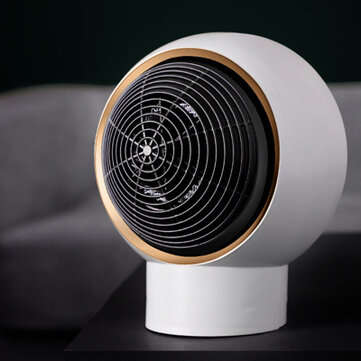 Electric Heater PTC Ceramic Fast Heating Portable Mini Desktop Quiet Heater Fan Wi... (COLOR: WHITE)