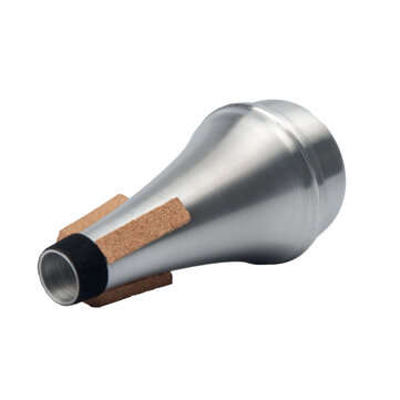 NAOMI Trumpet Mute Aluminum Trumpet Mute Straight Practice Silver Color For Trumpet Woodwind Instrum