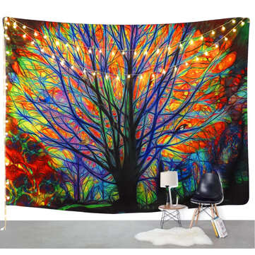 Colorful Tree Wall Hanging Tapestry Backdrop Decor Landscape Blanket Home Livin... (SIZE: 150*230CM)
