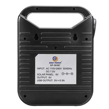 25W Solar Powered System Emergency DC System Light Kit Solar Generator FM Radio Audio USB Card Power