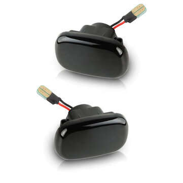 Dynamic LED Side Marker Light Repeater Indicator Lamp Turn Signal Pair For Toyota (COLOR: BLACK)