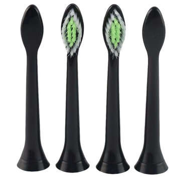 4Pcs Replacement Toothbrush Heads for Philips Sonicare Diamond Clean BLACK Toothbrush Heads for Phil