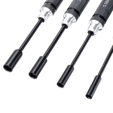 Raitool 4pcs 4.0/5.5/7.0/8.0mm Hex Screwdriver Tools NUT Key Socket Screwdriver Allen Screw Driver S