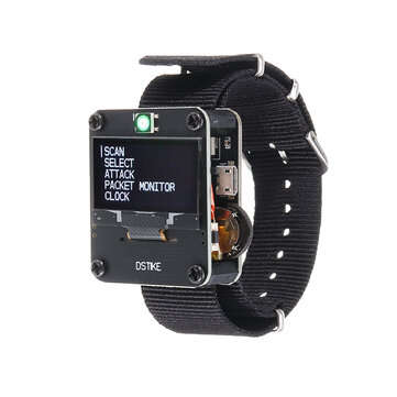 DSTIKE WiFi Deauther Watch| Smart Watch/NodeMCU /ESP8266 Programmable Development Board-Black