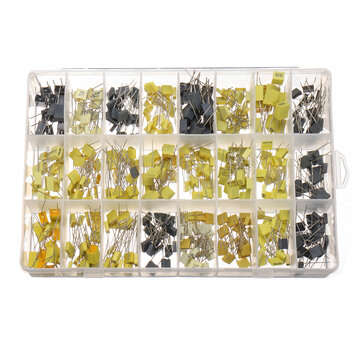 460PCS/BOX 63V 100V 24 Value Correction Capacitor Package Kit Polypropylene Safety Plastic Film Capa