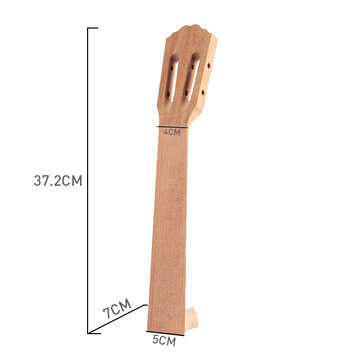 NAOMI Wave Head Ukulele Head Neck Acacia for 26 Inch Ukulele