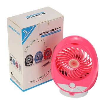 Wireless Music Fan bluetooth/TF Card Audio Player Party Study Working Camping Mini... (COLOR3: PINK)