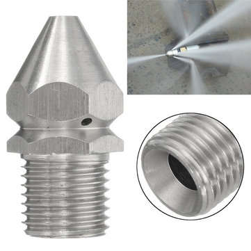 Pressure Washer Drain Sewer Cleaning Jetter Nozzle 4 Jet 1/4 Inch Male