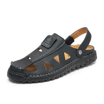 Men Microfiber Breathable Two-ways Closed Toe Non Slip Outdoor Casual ... (size: 8.5 | Color: Black)